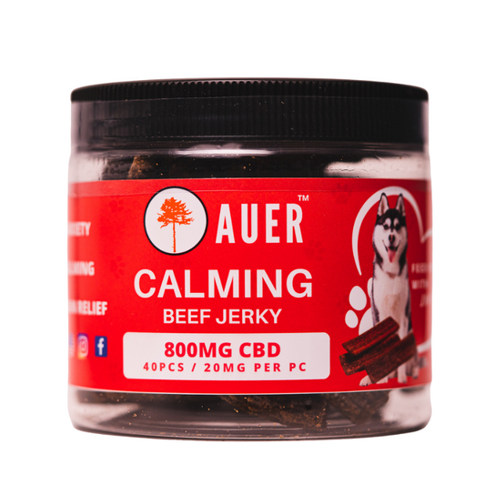 Calming Beef Jerky Dog Treats - 800mg